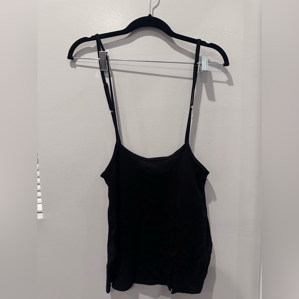 (MUST SELL BY 5/10) Cotton Overall skirt w/ adjustable straps & knee split